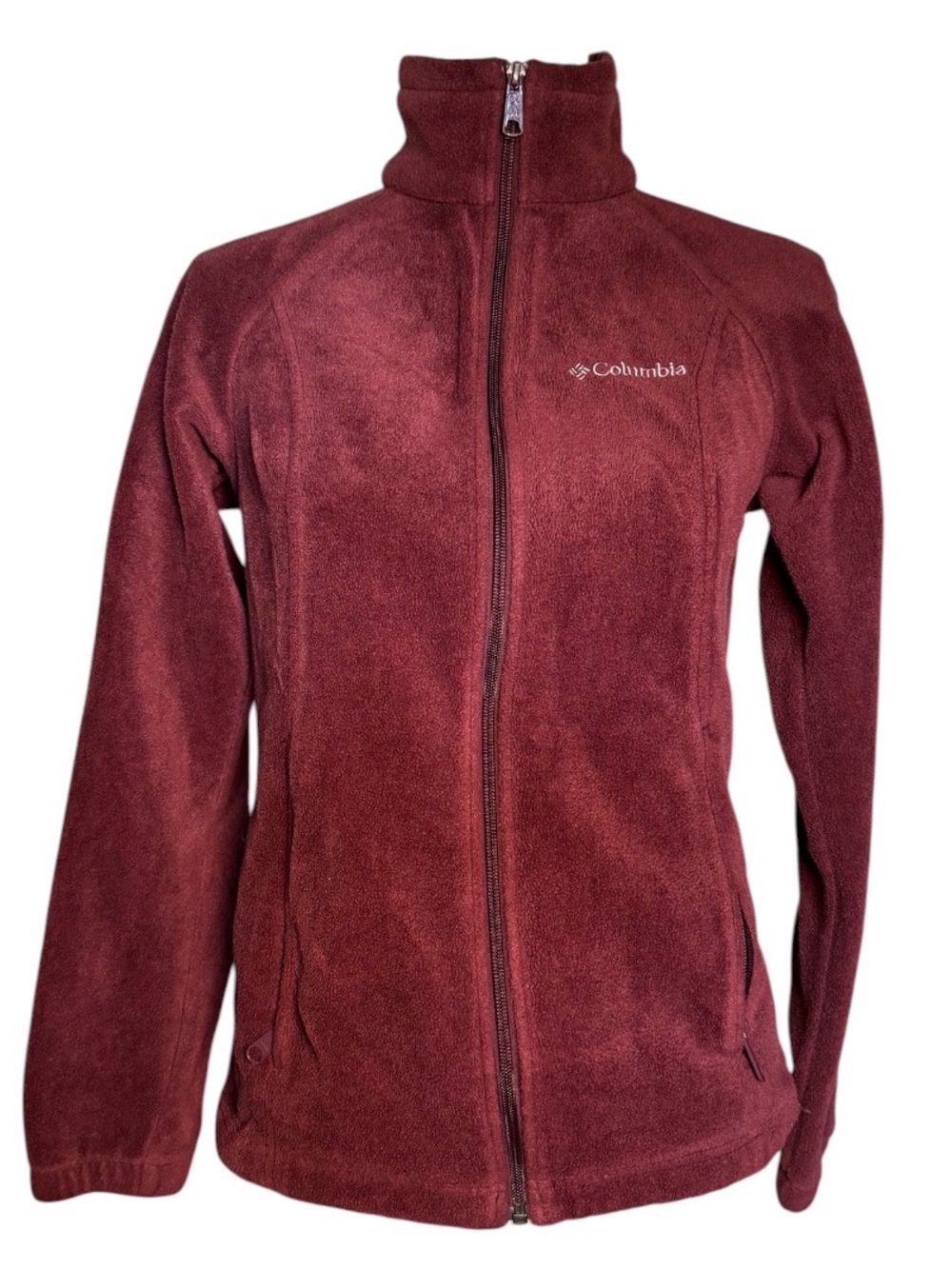 Columbia Women's Burgundy Full-Zip Fleece Jacket - S
